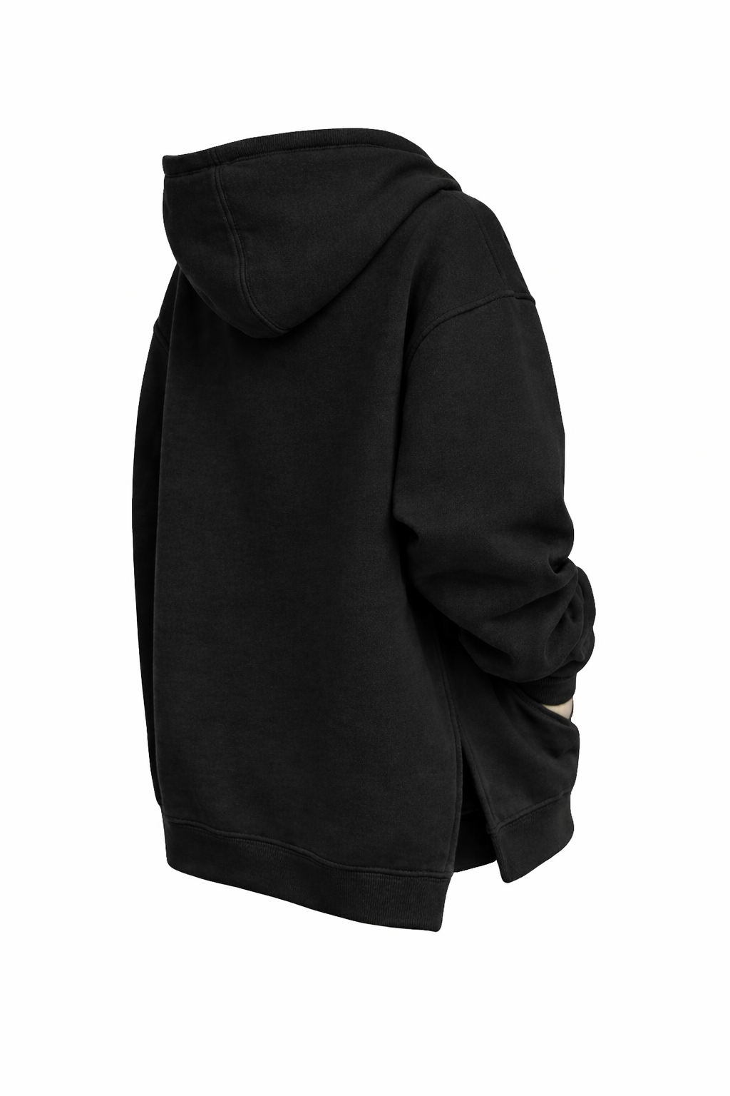 Basic hoodie with slit