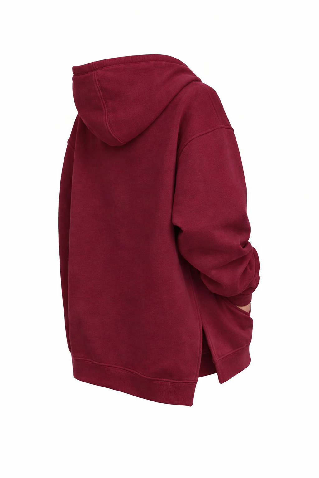 Basic hoodie with slit